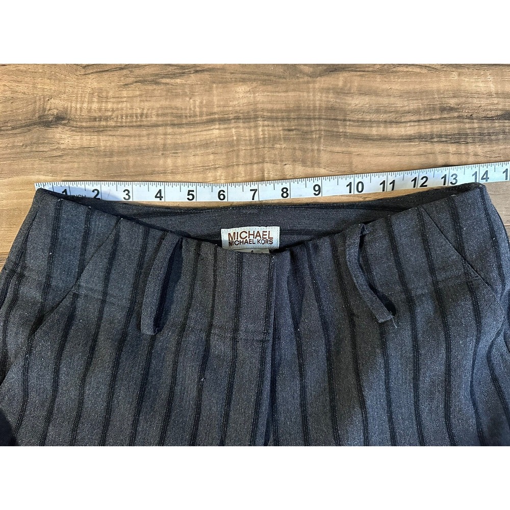 Women's Michael Michael Kors Dress High Ankle Pants Size‎ 4 Striped Black/grey - Picture 6 of 11